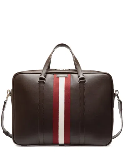 Bally Code Briefcase In Brown