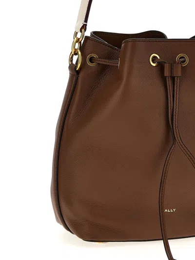 Bally 'code' Bucket Bag In Brown