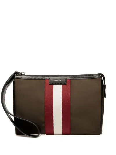 Bally Code Clutch Bag In Green