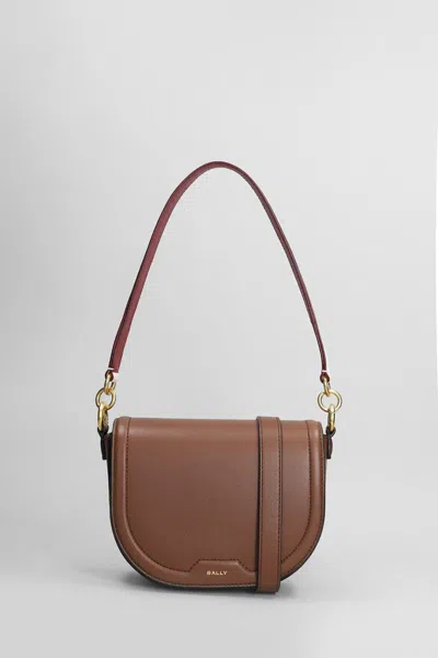 Bally Code Flap Shoulder Bag In Brown