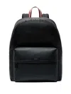 Bally Code Leather Backpack In Black