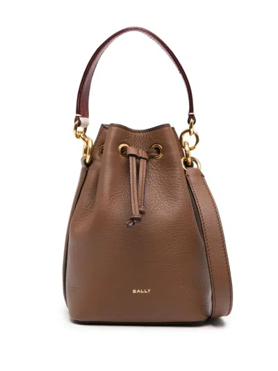 Bally Code Leather Mini Bag In Brown