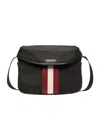 Bally Code Logo Patch Crossbody Bag In Black