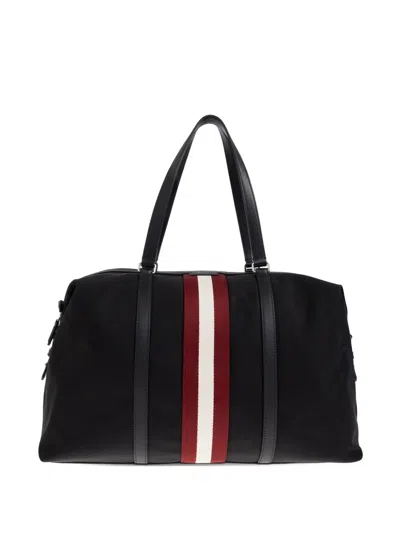 Bally Code Ribbon-detail Holdall In Black