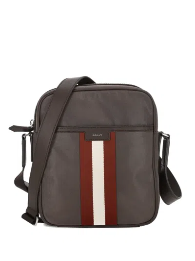 Bally Code Striped Shoulder Bag In Gold