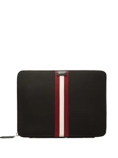 Bally Code Technology Stripe-detail Case In Black