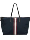 Bally Code Tote Bag In Blue