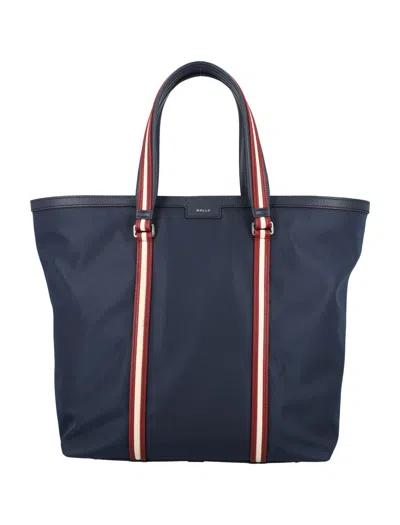 Bally Code Tote Bag In Midnight21+palladio