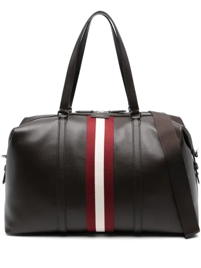 Bally Code Weekender Travel Bag In Brown