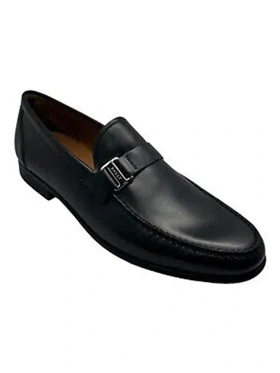 Pre-owned Bally Colbar 6230230 Men's Black Leather Moccasins Us 13 Msrp $620