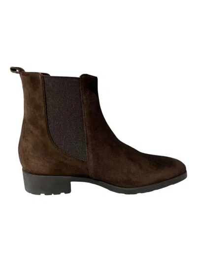 Bally Coline 6230577 Women's Testa Di Moro Suede Leather Chelsea Boots In Brown