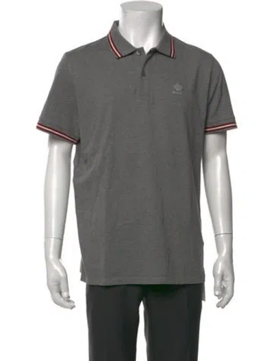 Pre-owned Bally Collar Short Sleeve Polo Shirt In Grey