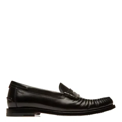 Bally Cologny Coelo Leather Loafers In Black