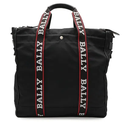 Pre-owned Bally Color Nylon Leather Shoulder Bag Tote Bag () In Multi