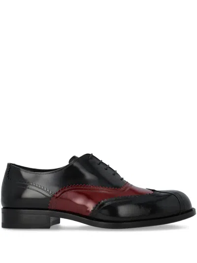Bally Colour-block Lace-up Shoes In Schwarz