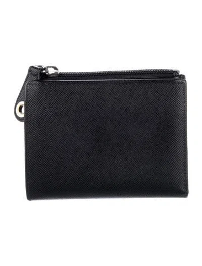 Pre-owned Bally Compact Wallet In Black