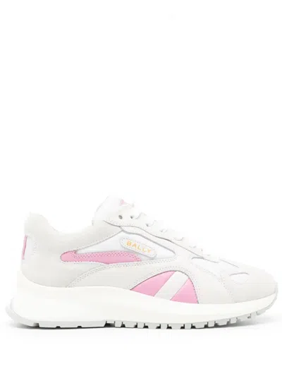 Bally Contrast-panel Leather Trainers In White