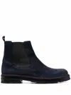Bally Corad 6239753 Men's Midnight Bovine Suede Leather Chelsea Boots In Blue