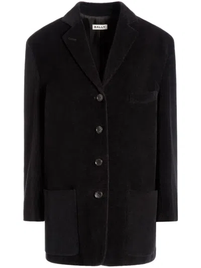 Bally Corduroy Coat In Black