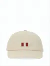 Bally Cotton Baseball Cap With Embroidered Detailing In Neutral