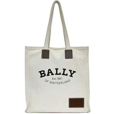 Pre-owned Bally Cotton Canvas Leather Tote Bag () In Multi