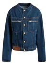 Bally Denim Crewneck Jacket In 蓝色