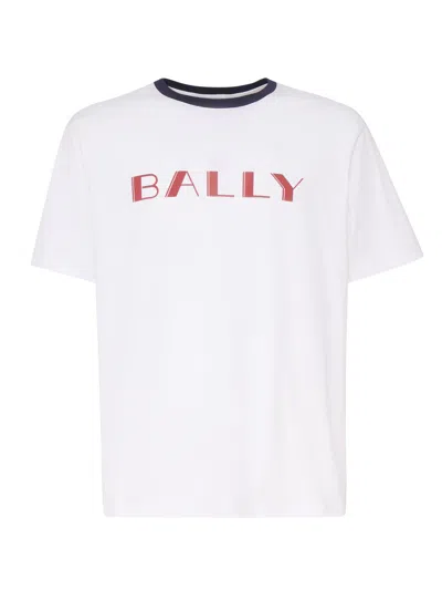 Bally Logo-print Organic-cotton T-shirt In White