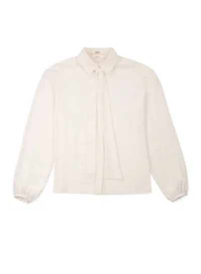 Bally Cotton Tie-neck Blouse In White