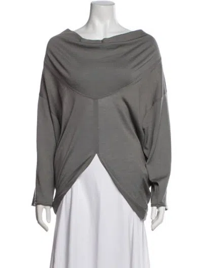 Pre-owned Bally Cowl Neck Sweater In Grey