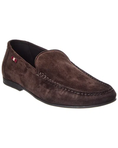Bally Craxon Suede Moccasin In Brown