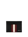 Bally Logo-print Leather Card Holder In Black