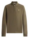 Bally Crest-embroidered Polo Shirt In Brown