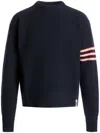 Bally Crest-logo Wool Jumper In Blue