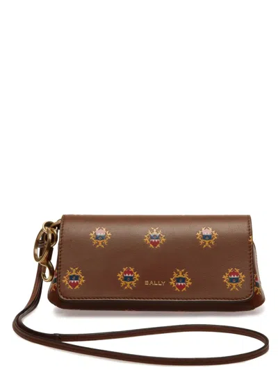 Bally Crest-print Glasses Case In 褐色