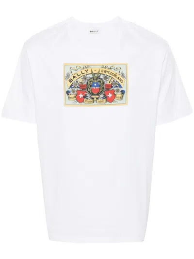 Bally Crest-print T-shirt In White