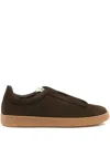 Bally Crest Suede Sneakers In Brown