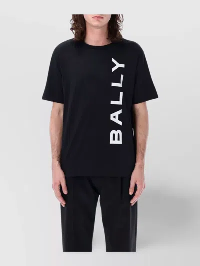Bally Logo-print Organic Cotton T-shirt In Black