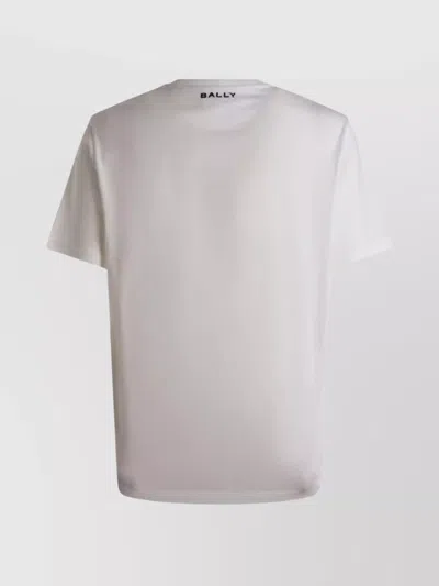 Bally Crew Neck Graphic Print T-shirt In White
