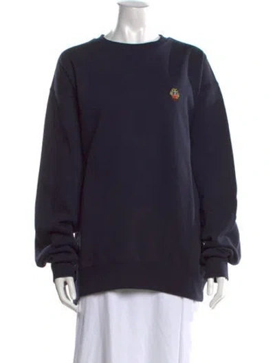 Pre-owned Bally Crew Neck Long Sleeve Sweatshirt In Blue
