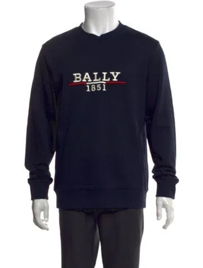Pre-owned Bally Crew Neck Long Sleeve Sweatshirt In Blue