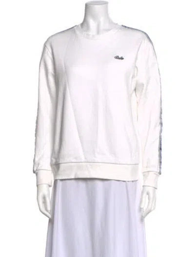 Pre-owned Bally Crew Neck Long Sleeve Sweatshirt In White