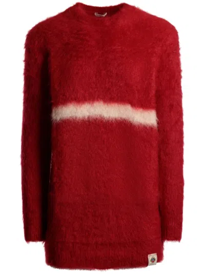 Bally Crew-neck Mohair Sweater In Red