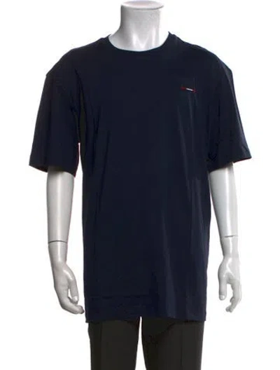 Pre-owned Bally Crew Neck Short Sleeve T-shirt W/ Tags In Blue