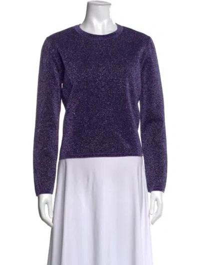Pre-owned Bally Crew Neck Sweater In Metallic/purple