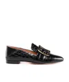 Bally Crocodile-effect Buckled Loafers In Black