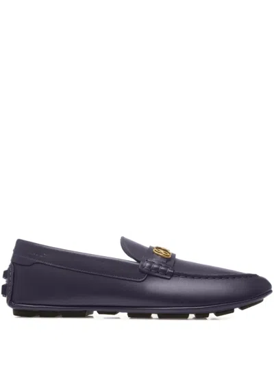 Bally Crocodile-effect Leather Loafers In Purple