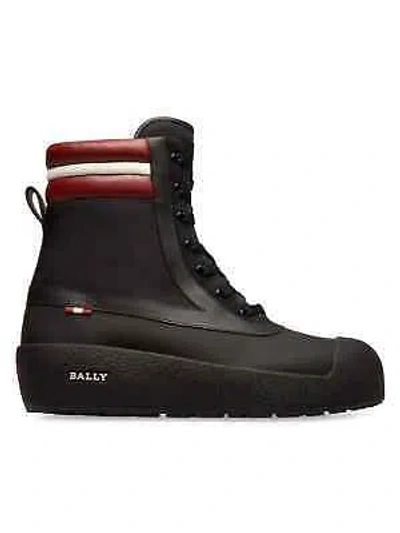 Pre-owned Bally Croker 6239721 Men's Black Calf Leather Shirling-lined Boots Msrp $799