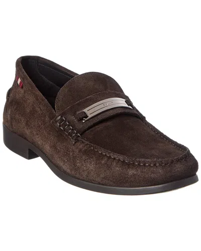 Bally Craxon Suede Loafers In Brown