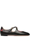 Bally Crossed-straps Ballerinas In Black