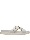 Bally Crossover-strap Leather Sandals In White
